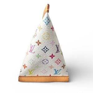 Louis Vuitton Monogram Multicolor Berlingot Murakami & White Leather Key Cles